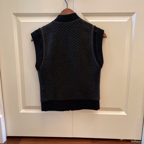 NWOT Rebecca Taylor Vest, size 0, black, lace and leather details - Picture 2 of 4